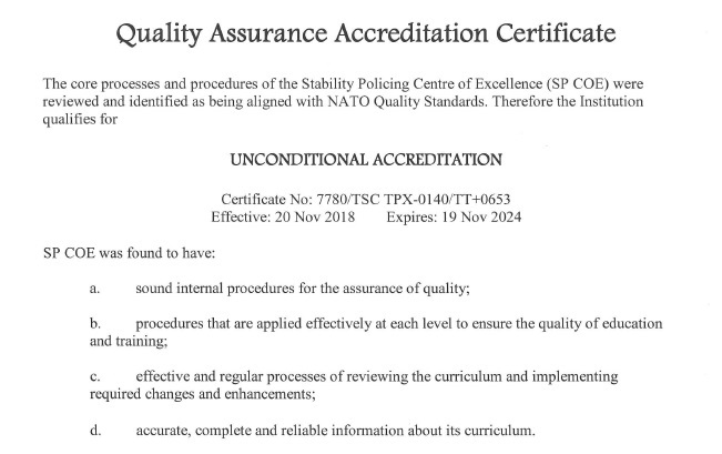 Quality Assurance Policy